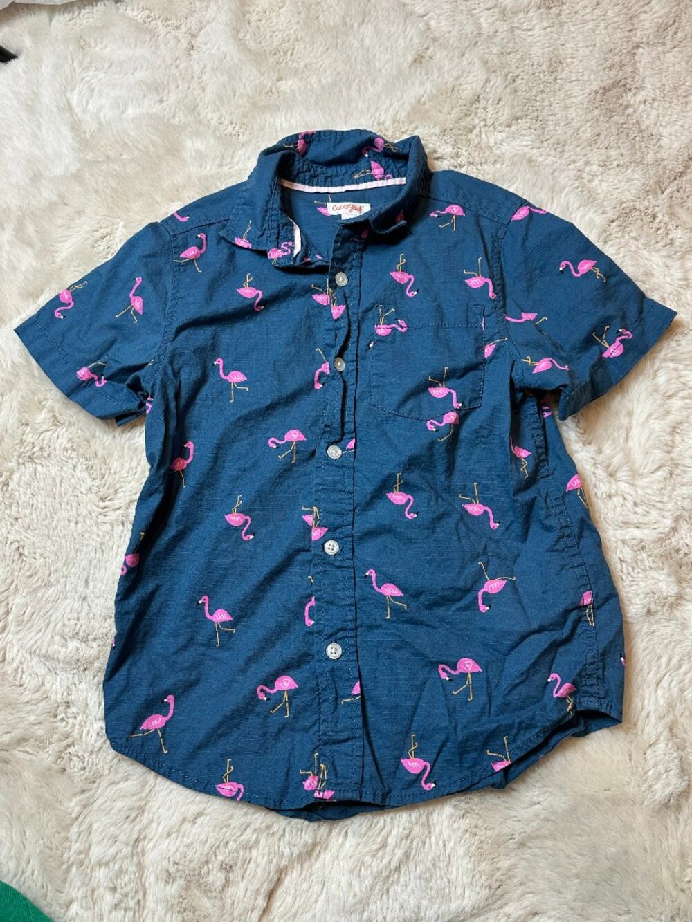 Cat & Jack Pink Flamingo Shirt - s (6/7)